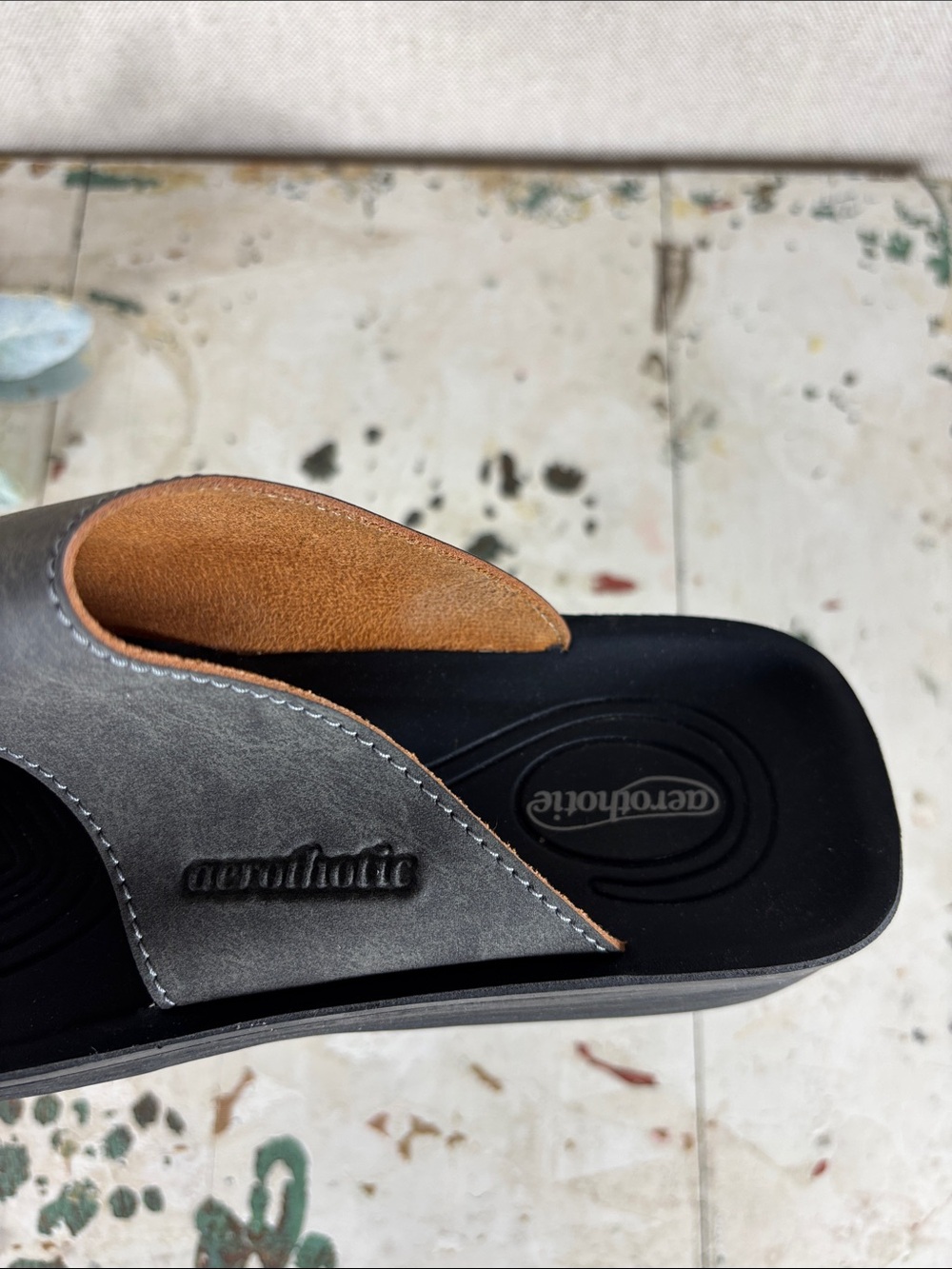 Aerothotic > Slip on Leather Top Sandal 38/7.5 - Picture 6 of 8